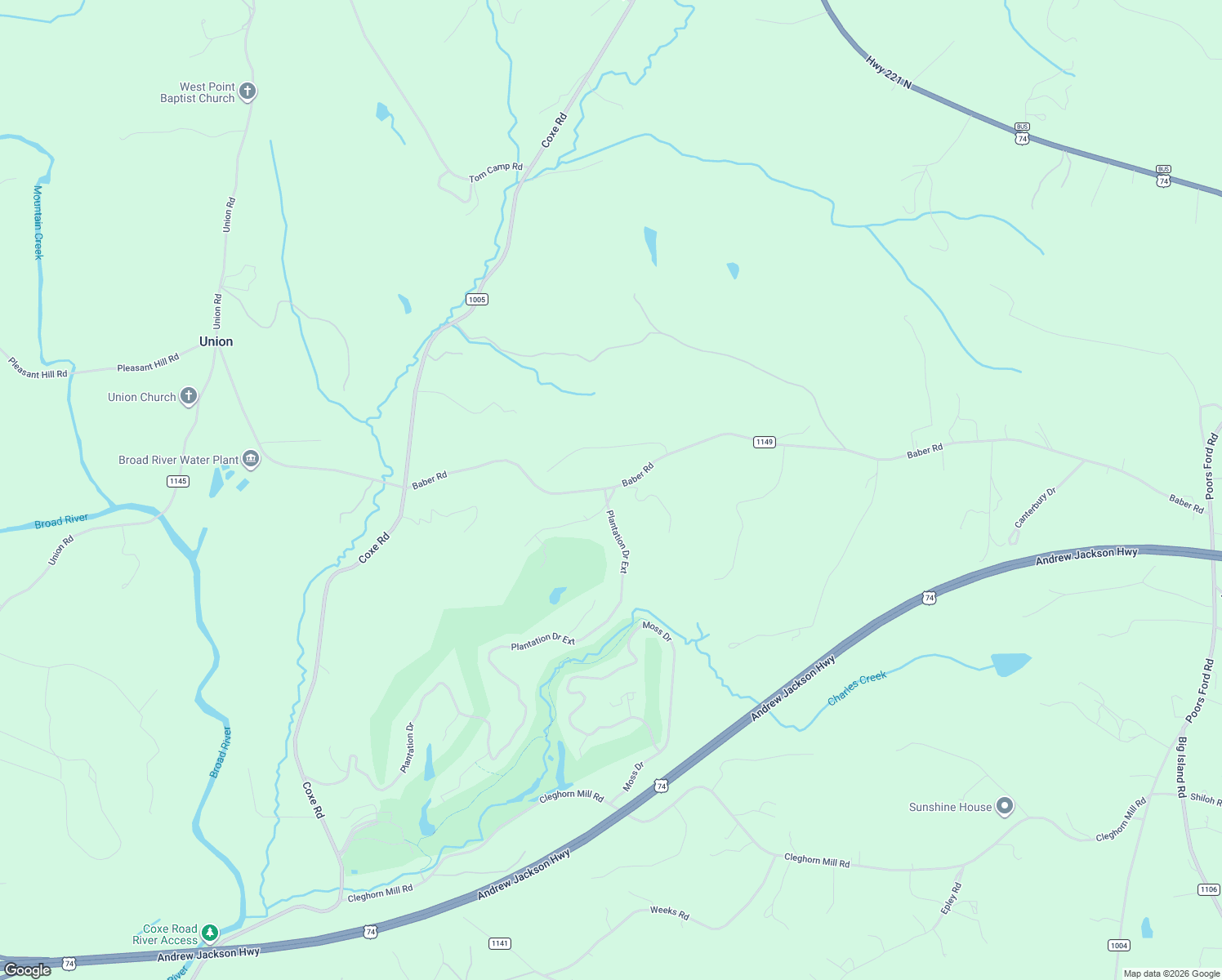 map of restaurants, bars, coffee shops, grocery stores, and more near in Rutherford County