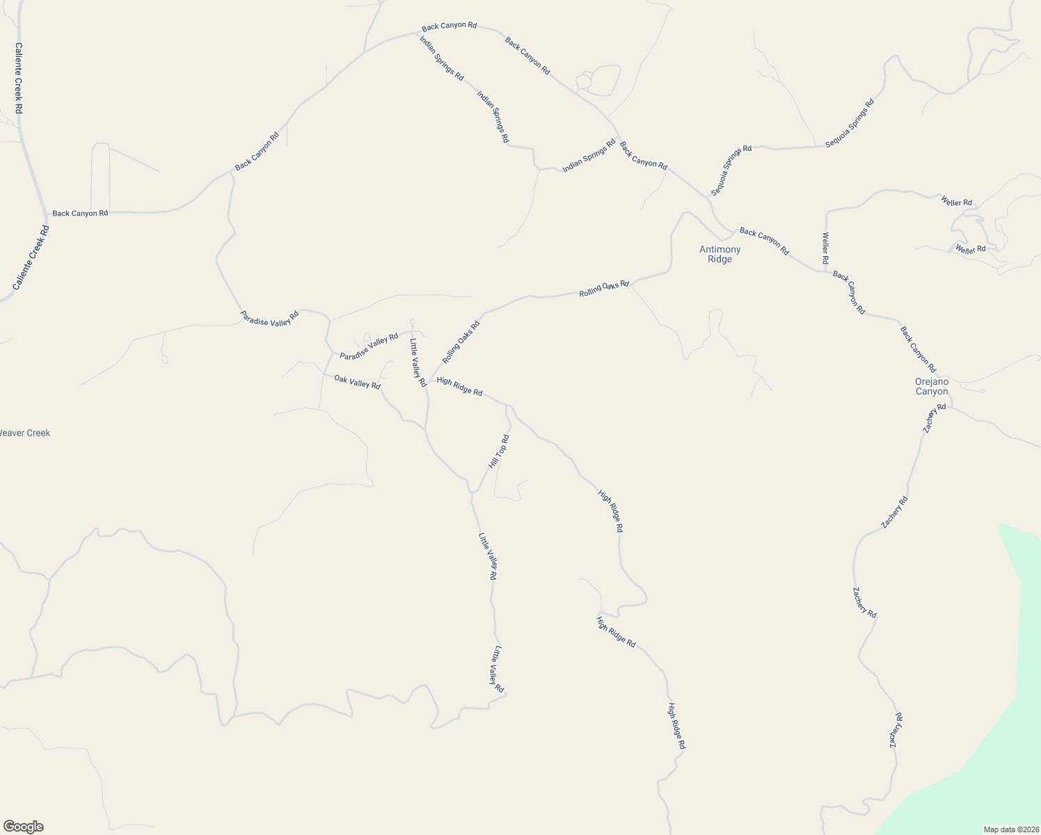 map of restaurants, bars, coffee shops, grocery stores, and more near 33102 Hill Top Road in Kern County