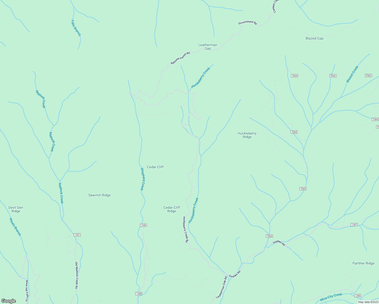 map of restaurants, bars, coffee shops, grocery stores, and more near Huckleberry Creek Road in Franklin