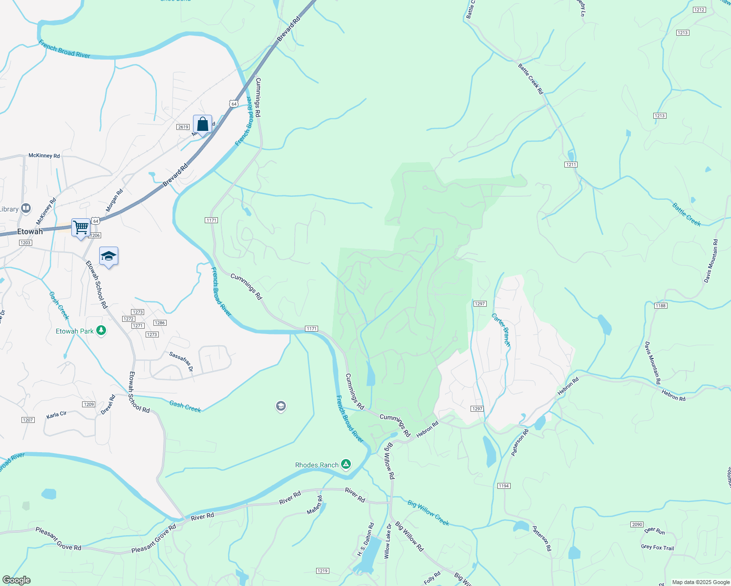 map of restaurants, bars, coffee shops, grocery stores, and more near 157 Laurel Ridge Place in Hendersonville