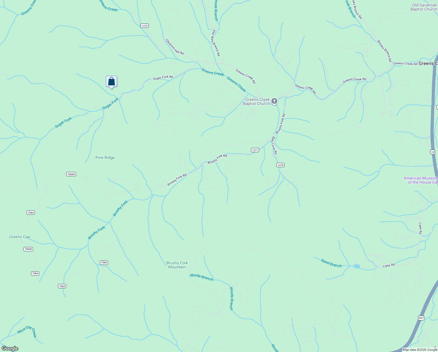 map of restaurants, bars, coffee shops, grocery stores, and more near 51 Sometimes Creek Road in Sylva