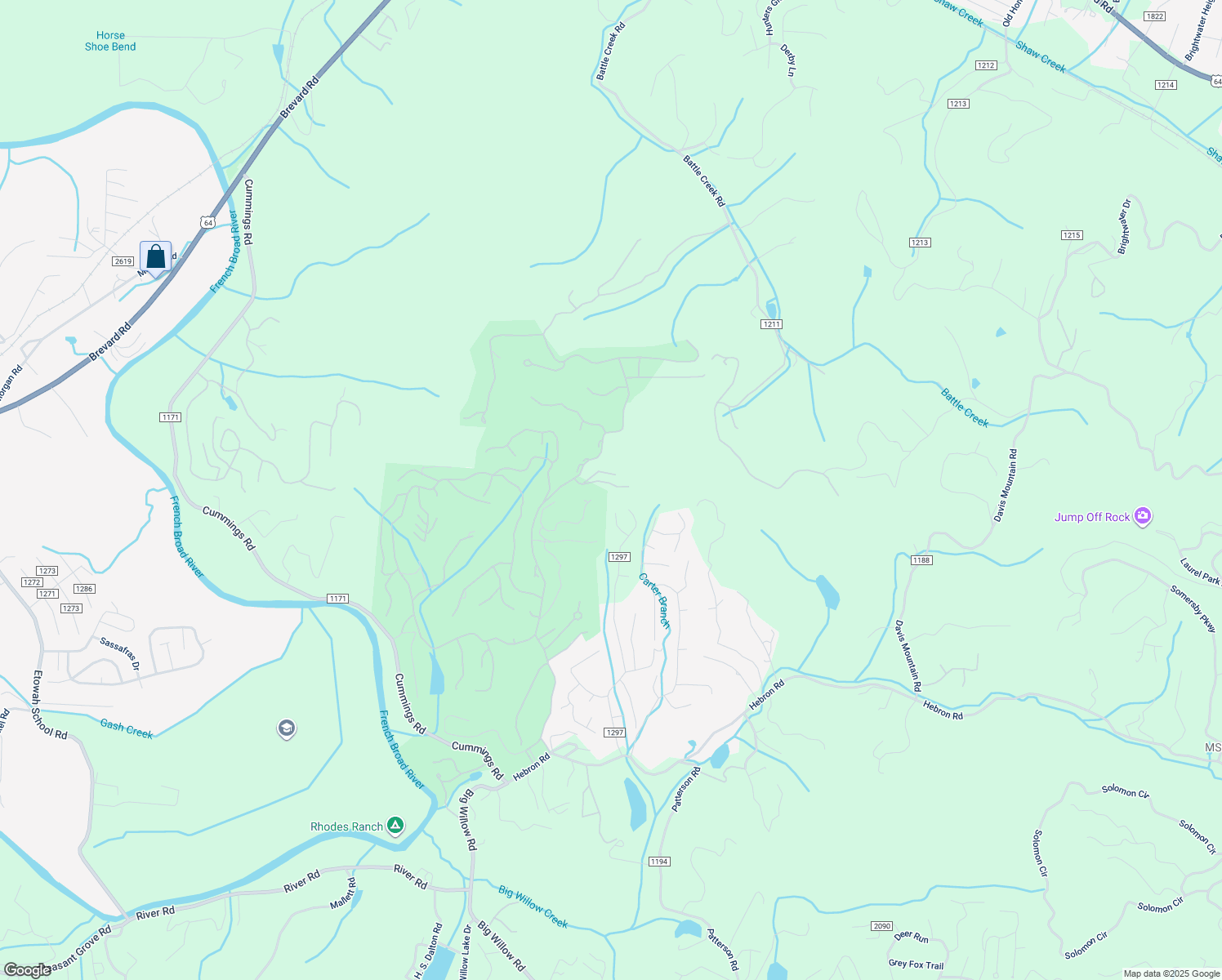 map of restaurants, bars, coffee shops, grocery stores, and more near 3544 Cummings Cove Parkway in Hendersonville