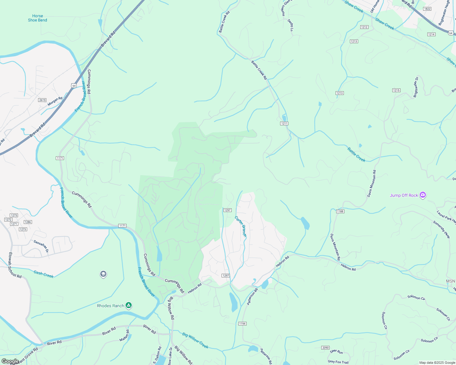 map of restaurants, bars, coffee shops, grocery stores, and more near 200 Fox Ridge Drive in Hendersonville