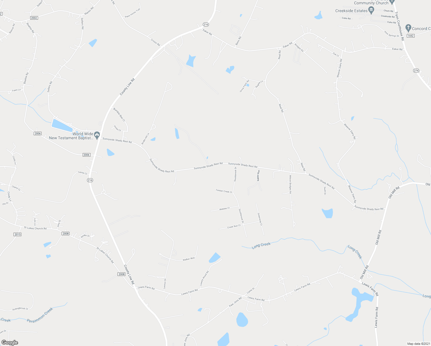 map of restaurants, bars, coffee shops, grocery stores, and more near 643 Sunnyside Shady Rest Rd in Kings Mountain