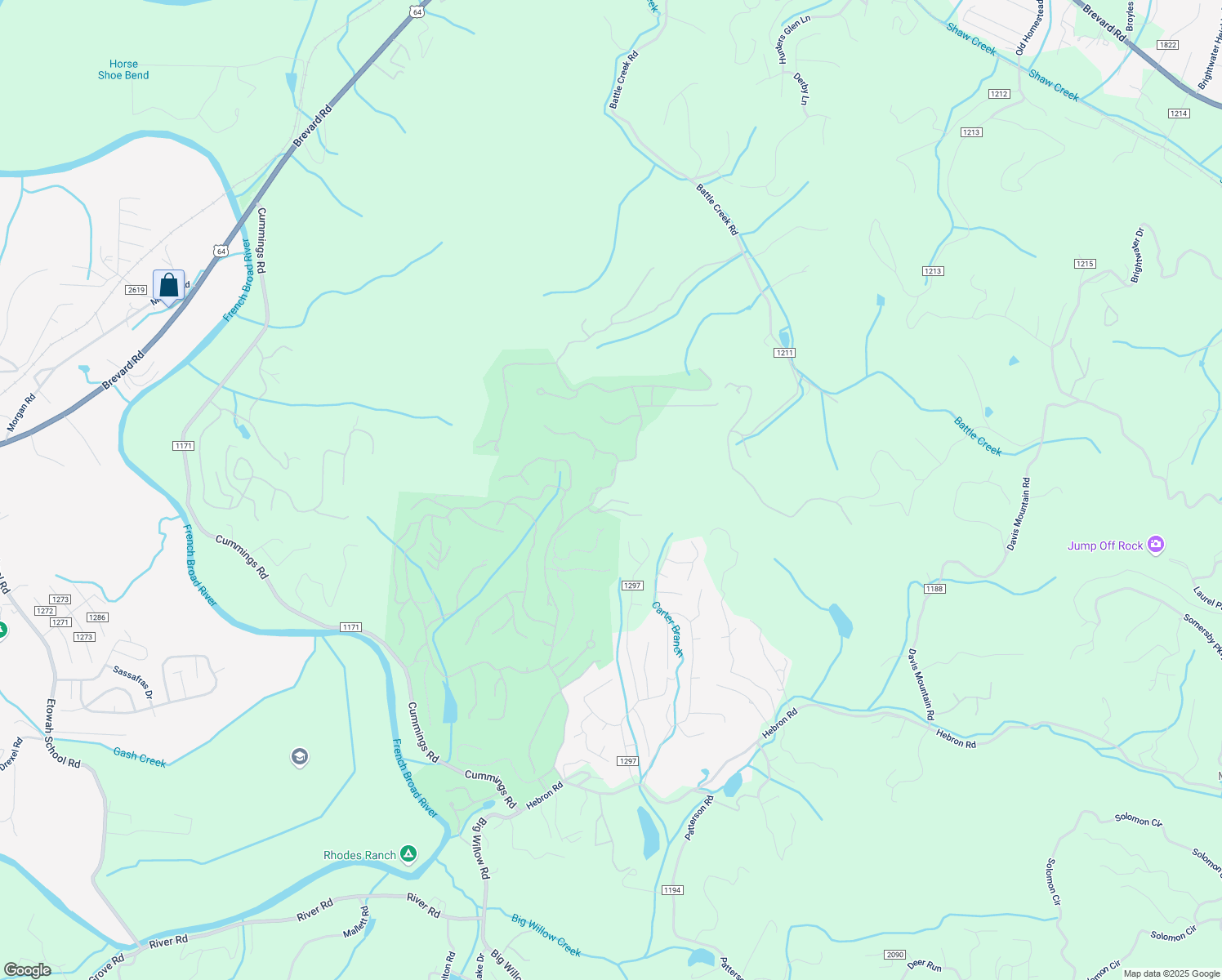 map of restaurants, bars, coffee shops, grocery stores, and more near 3544 Cummings Cove Parkway in Hendersonville