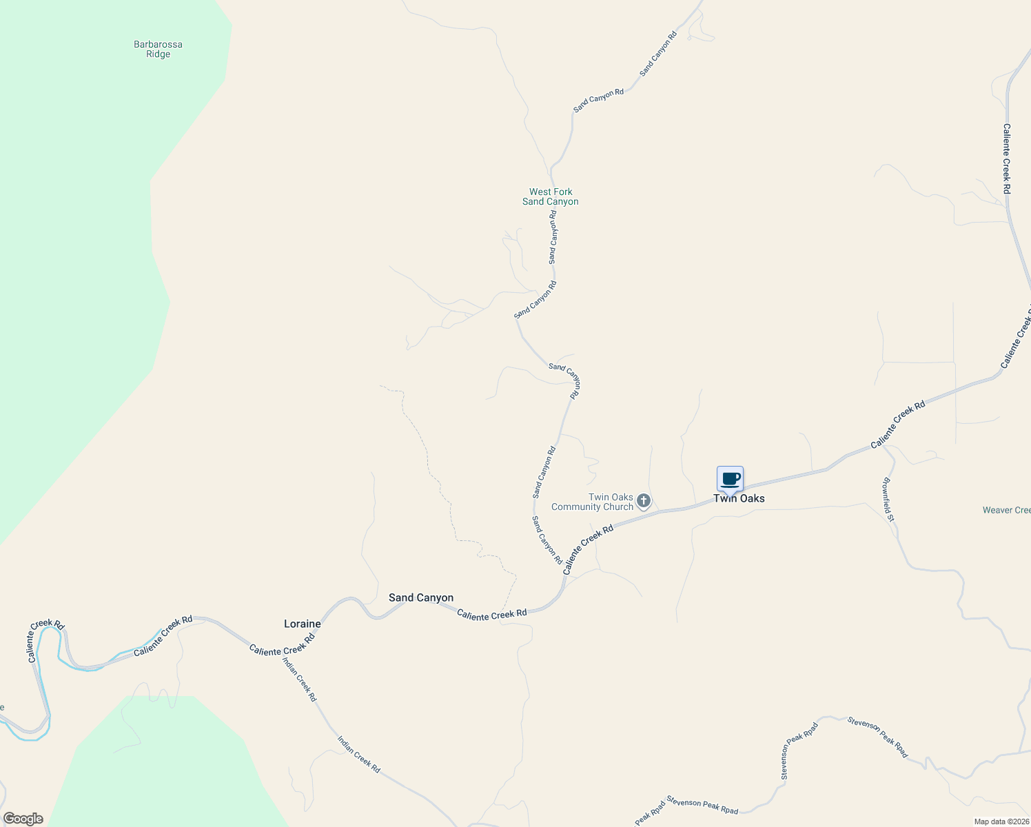 map of restaurants, bars, coffee shops, grocery stores, and more near 34545 Sand Canyon Road in Kern County