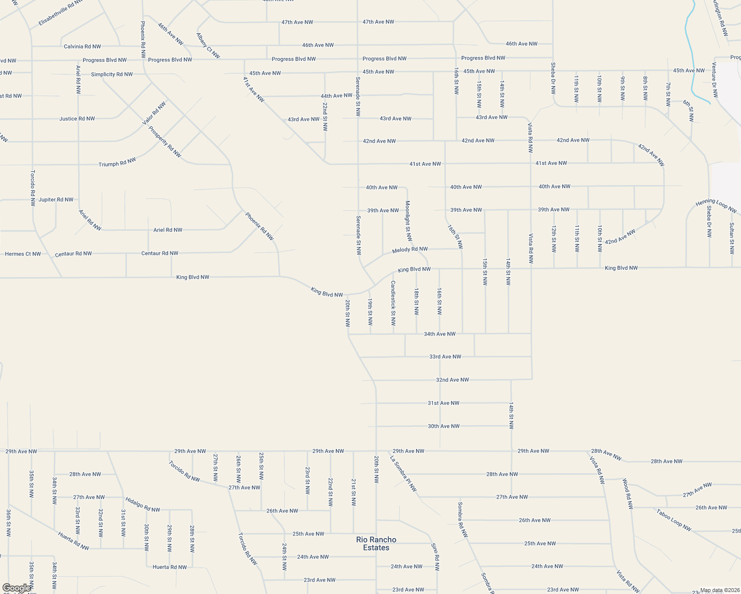 map of restaurants, bars, coffee shops, grocery stores, and more near 19th St NW in Rio Rancho
