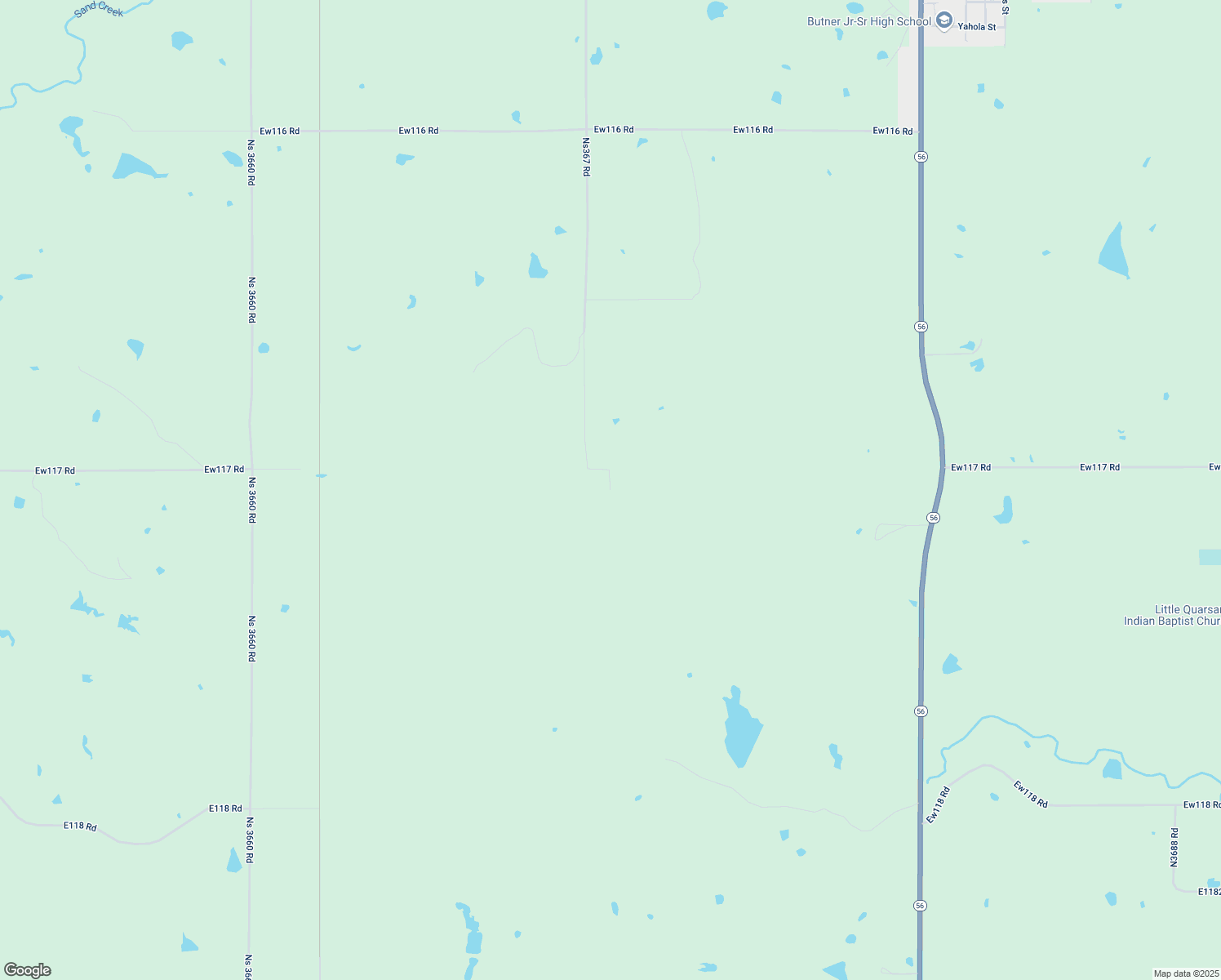 map of restaurants, bars, coffee shops, grocery stores, and more near 35660 E117 Road in Cromwell