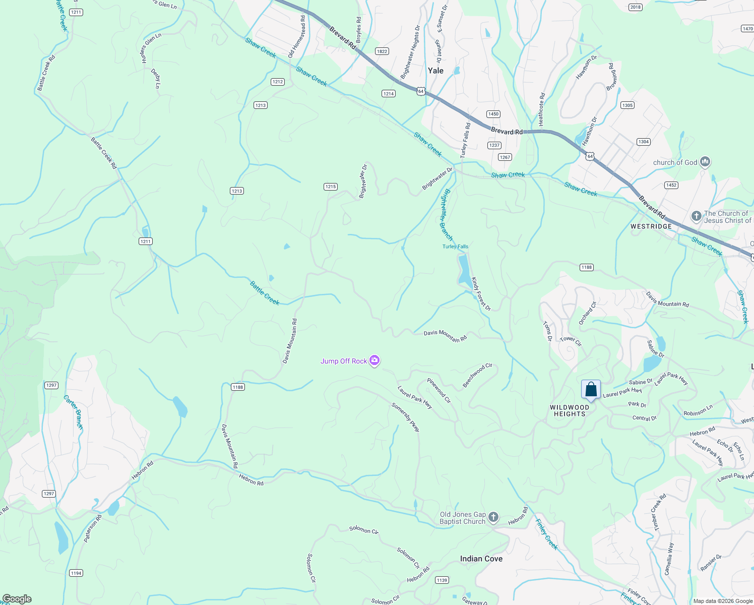 map of restaurants, bars, coffee shops, grocery stores, and more near 1286 Davis Mountain Road in Hendersonville