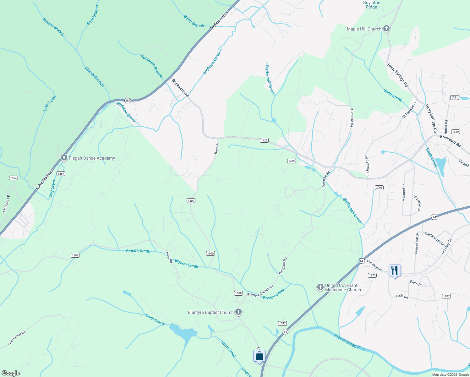 map of restaurants, bars, coffee shops, grocery stores, and more near in Etowah