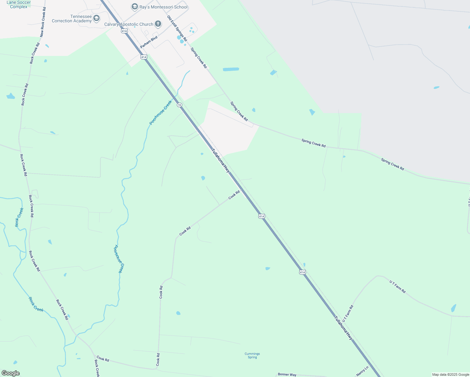 map of restaurants, bars, coffee shops, grocery stores, and more near 10971 Tullahoma Hwy in Tullahoma
