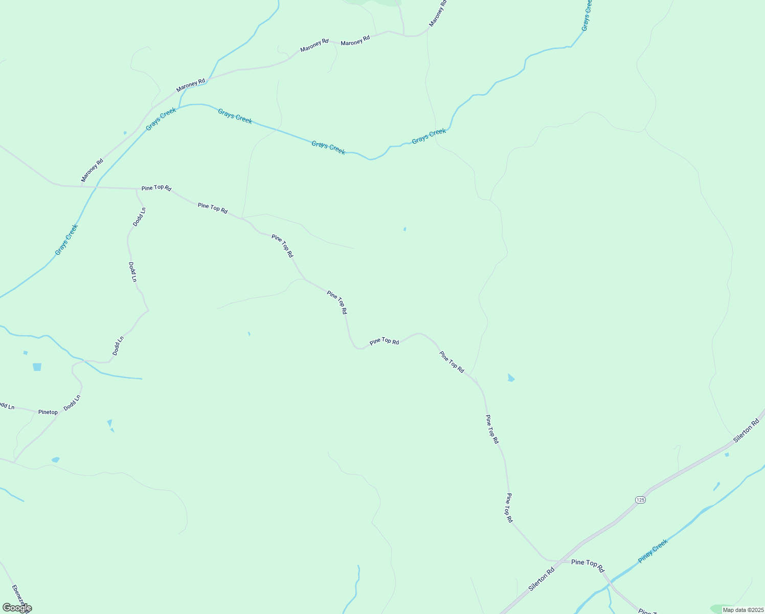map of restaurants, bars, coffee shops, grocery stores, and more near 3020 Pine Top Road in Toone