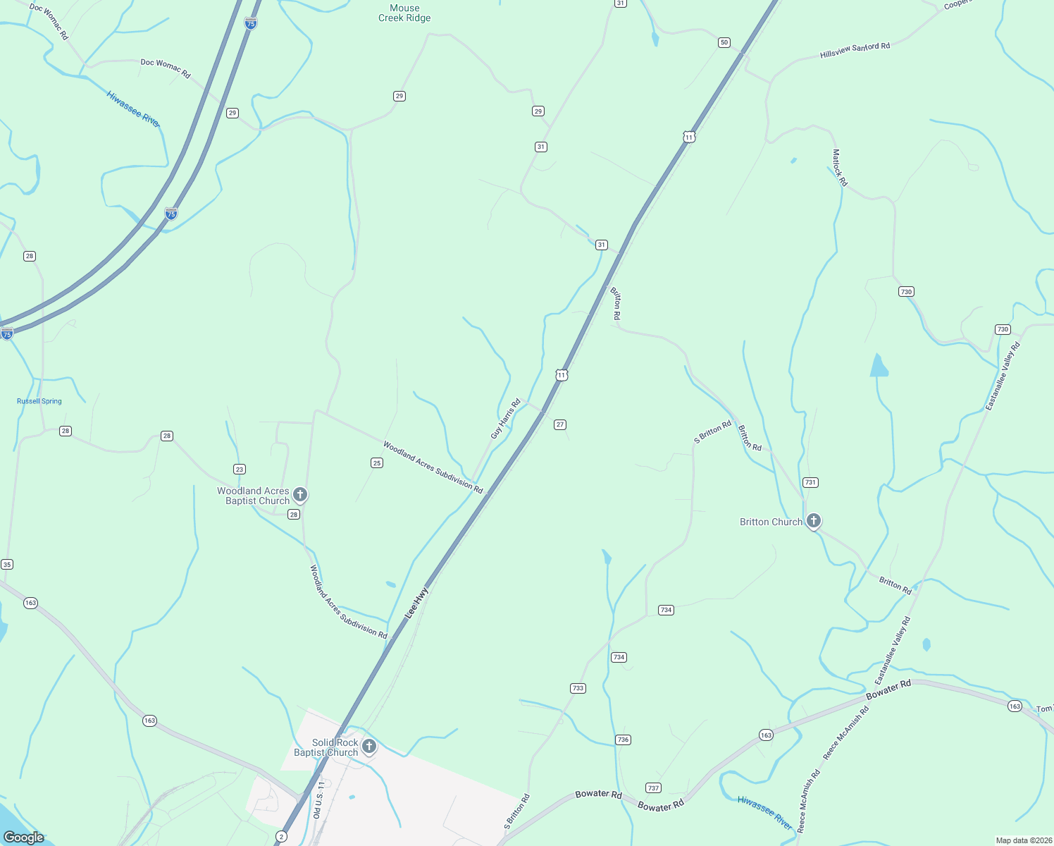 map of restaurants, bars, coffee shops, grocery stores, and more near 4726 U.S. 11 in Riceville