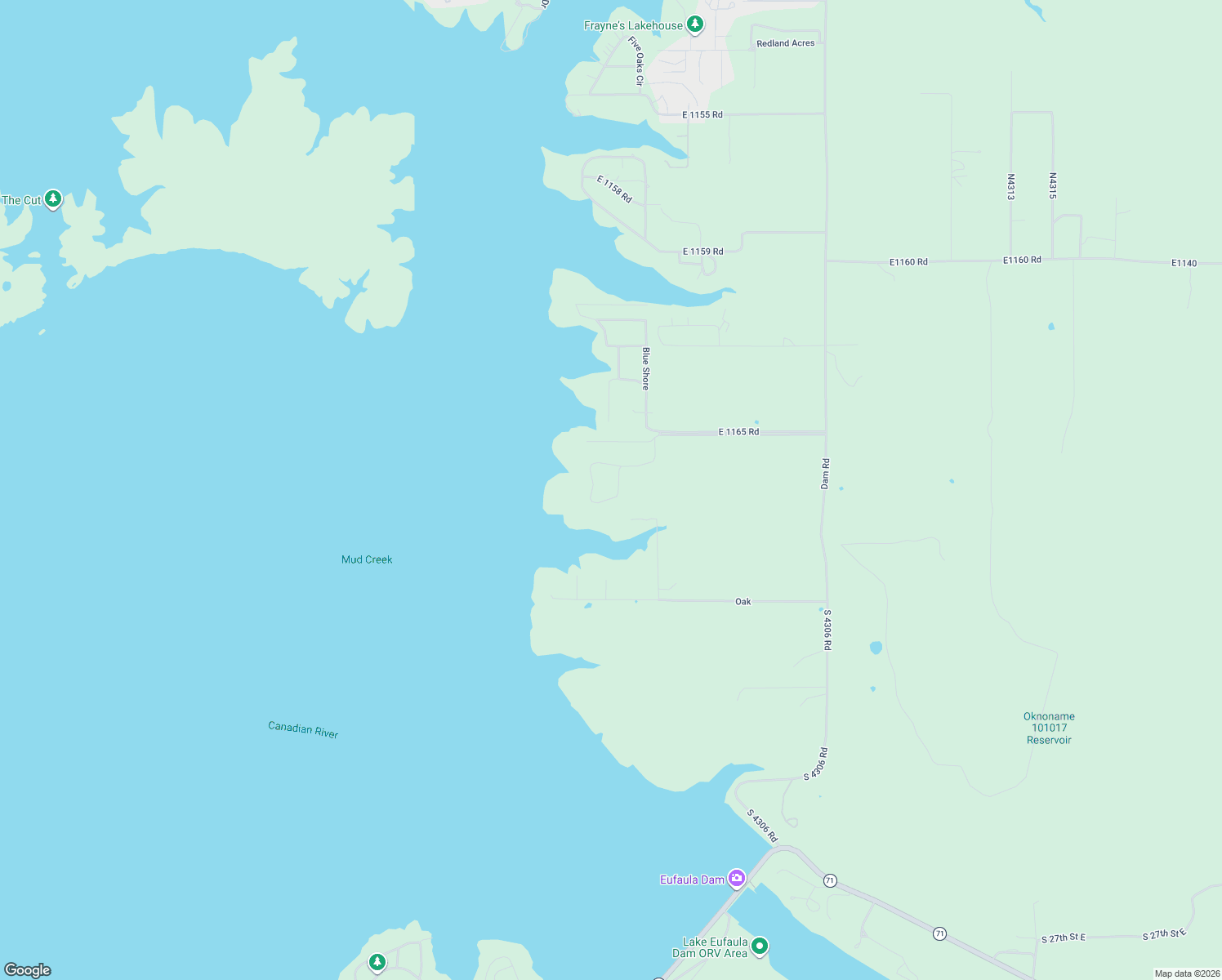 map of restaurants, bars, coffee shops, grocery stores, and more near 116704 South 4299 Loop in Porum