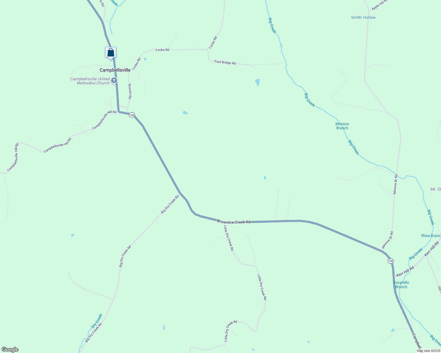 map of restaurants, bars, coffee shops, grocery stores, and more near 9009 Campbellsville Road in Pulaski