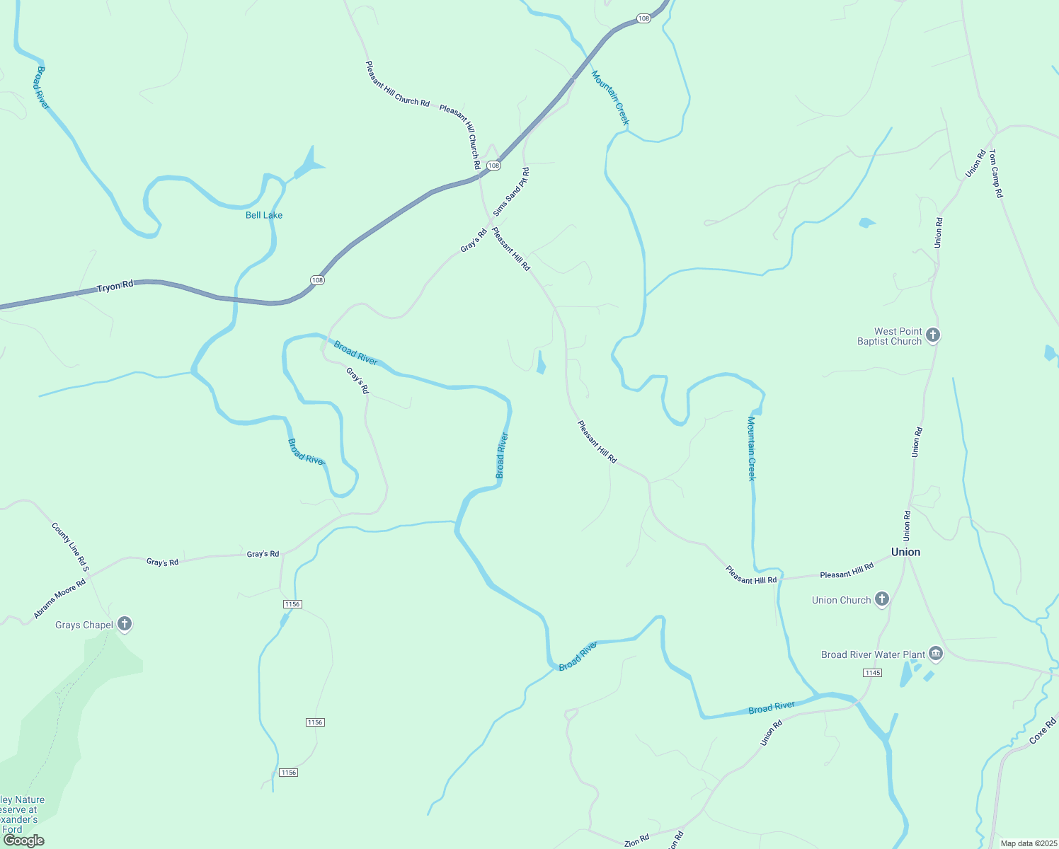 map of restaurants, bars, coffee shops, grocery stores, and more near 520 Pleasant Hill Road in Rutherfordton