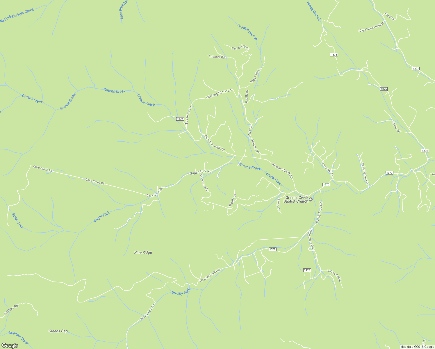 map of restaurants, bars, coffee shops, grocery stores, and more near 38 Cabin Creek Road in Sylva
