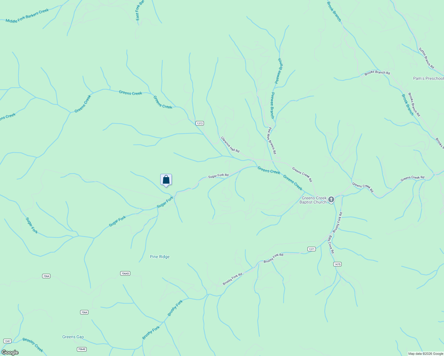 map of restaurants, bars, coffee shops, grocery stores, and more near 323 Sugar Fork Road in Sylva