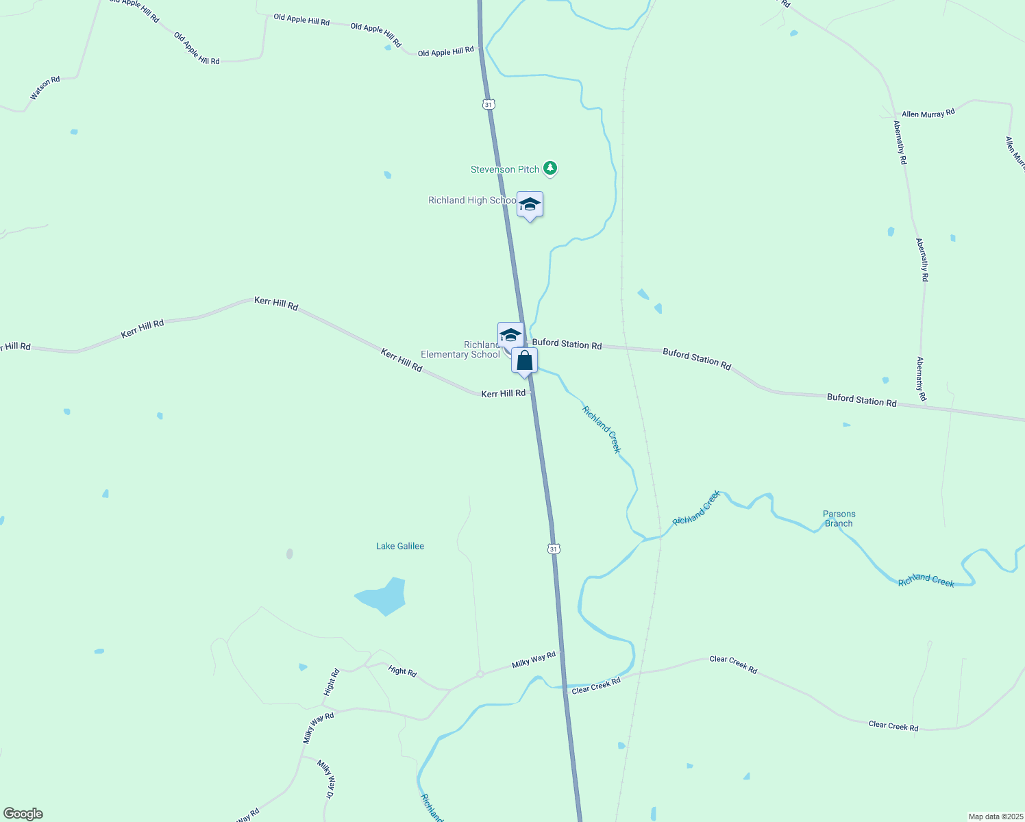 map of restaurants, bars, coffee shops, grocery stores, and more near 9999 Columbia Highway in Lynnville