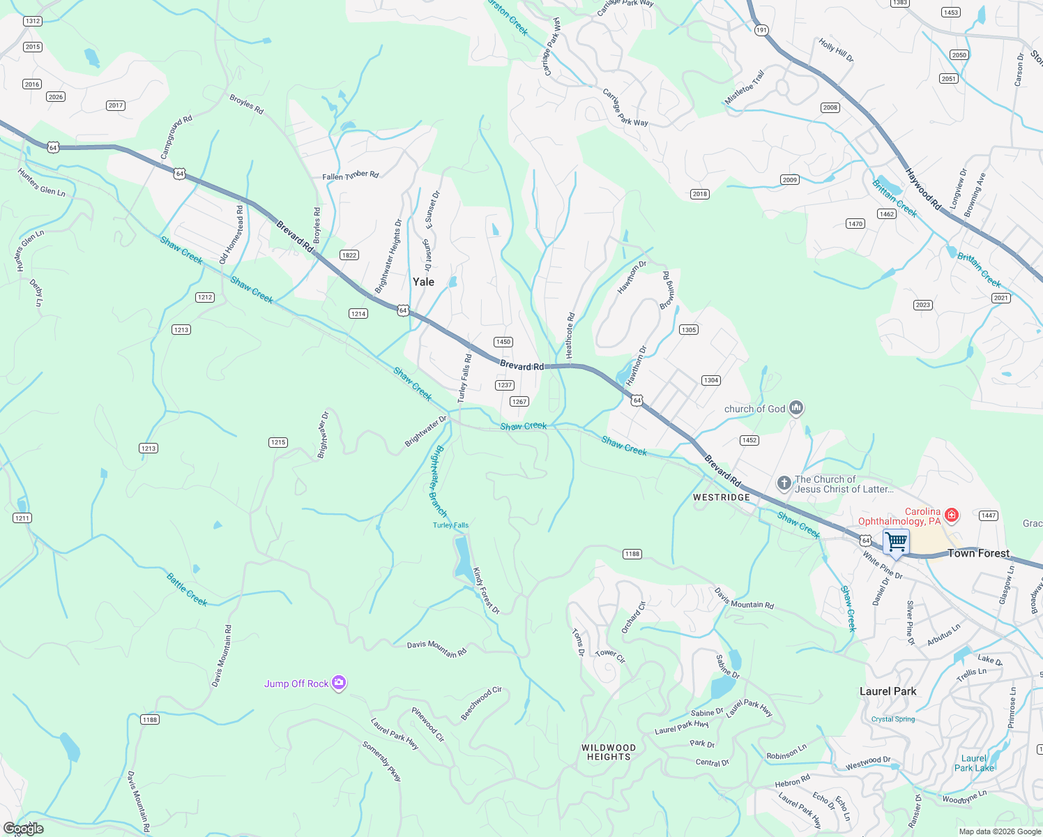 map of restaurants, bars, coffee shops, grocery stores, and more near 128 Merri Acres Lane in Hendersonville