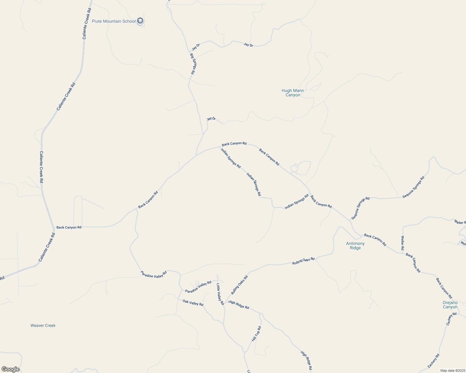 map of restaurants, bars, coffee shops, grocery stores, and more near 13356 Indian Springs Road in Kern County