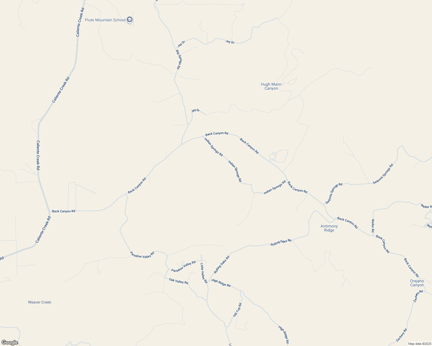 map of restaurants, bars, coffee shops, grocery stores, and more near 13356 Indian Springs Road in Kern County