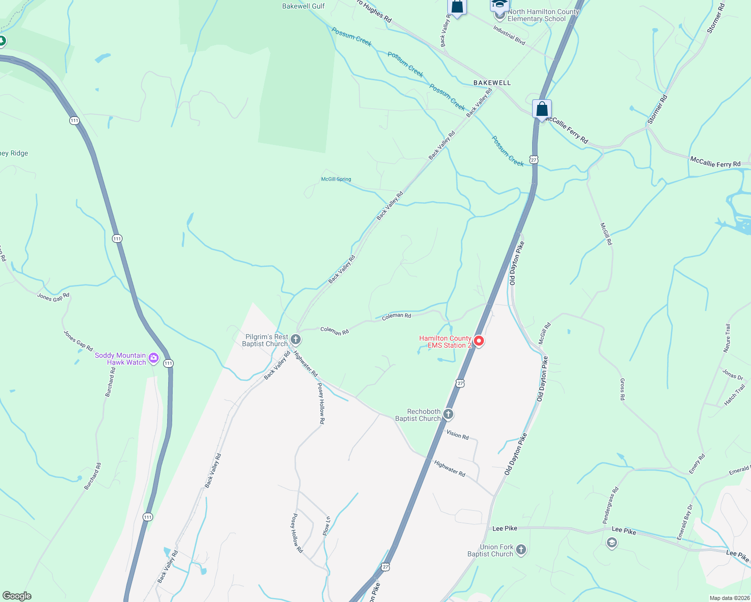 map of restaurants, bars, coffee shops, grocery stores, and more near 12818 Newman Green Rd in Soddy-Daisy