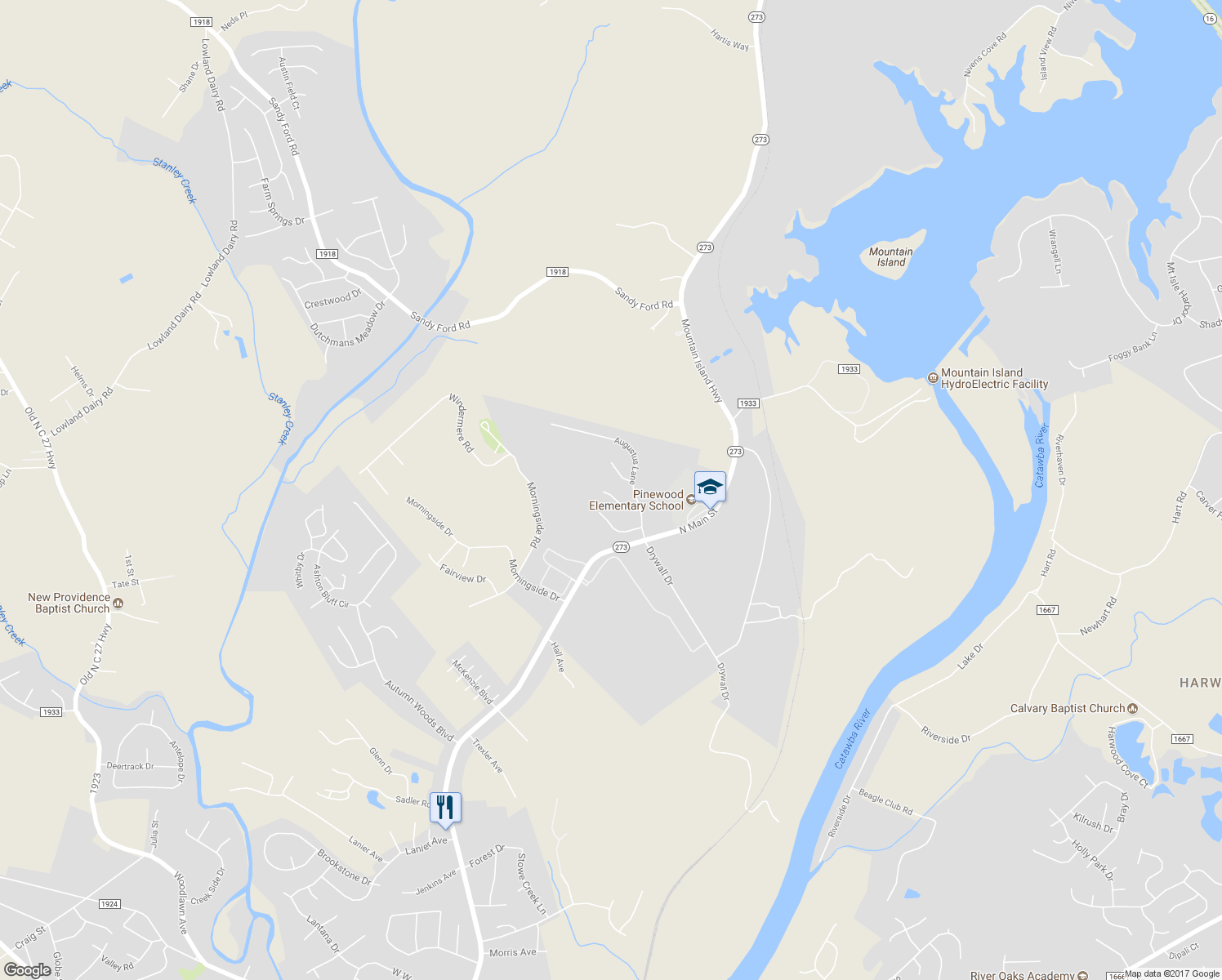 map of restaurants, bars, coffee shops, grocery stores, and more near 120 Marquette Drive in Mount Holly