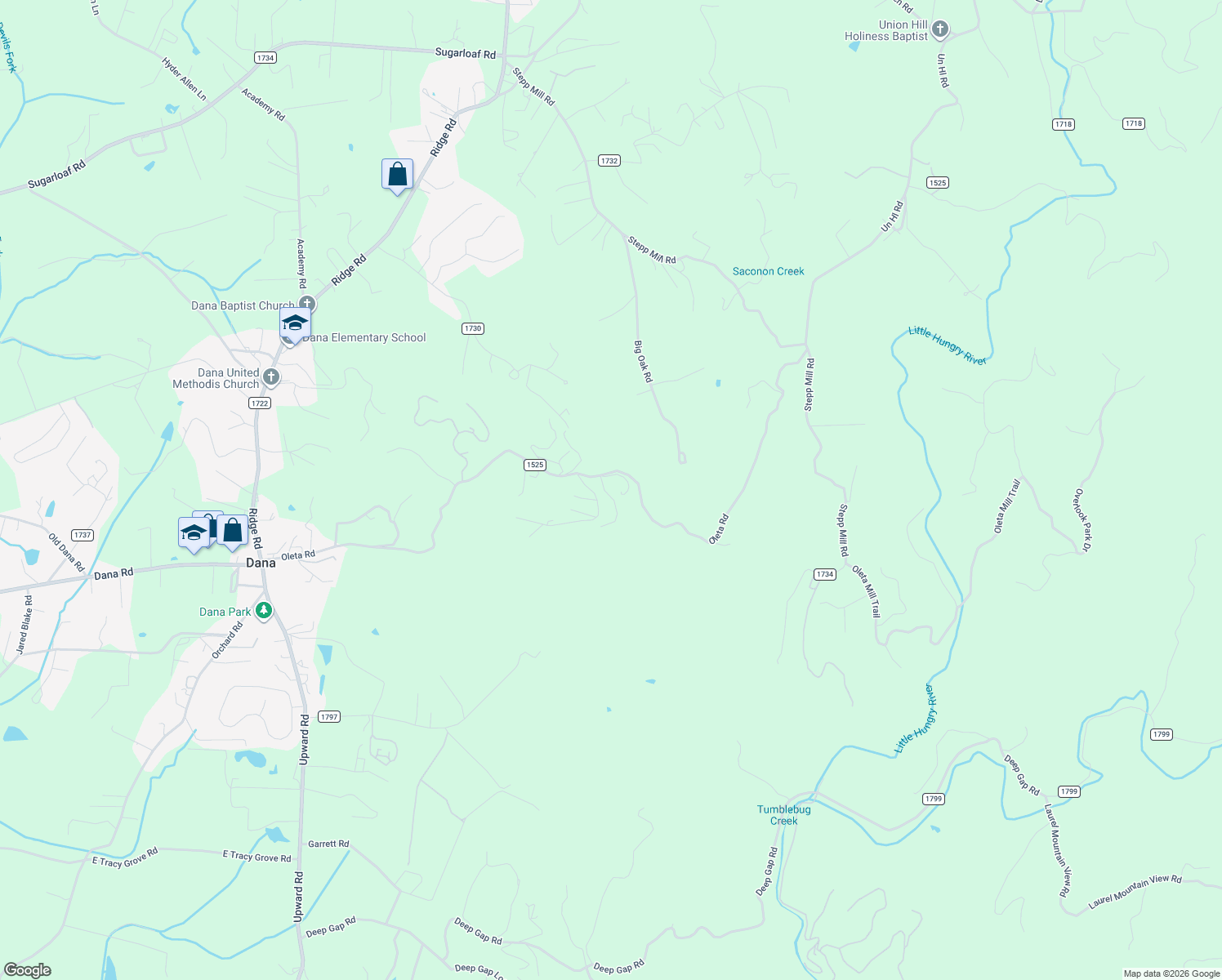 map of restaurants, bars, coffee shops, grocery stores, and more near 47 Justice Hills Drive in Hendersonville