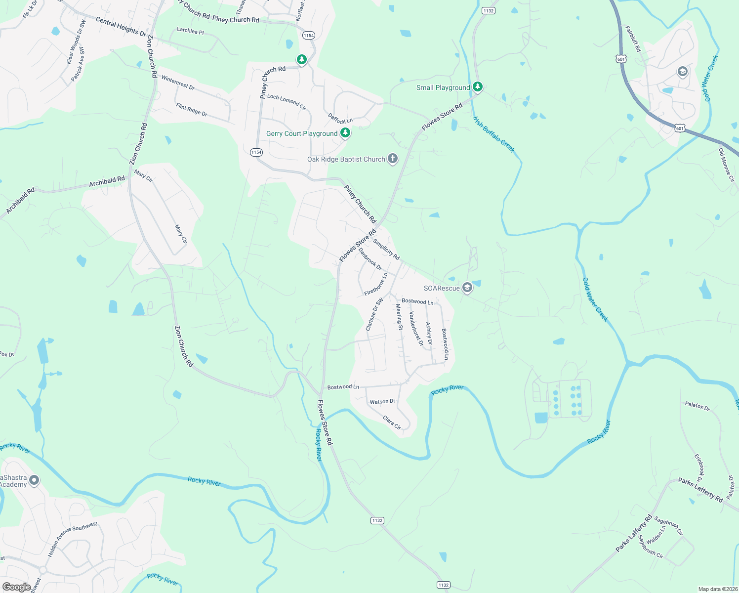 map of restaurants, bars, coffee shops, grocery stores, and more near 6031 Firethorne Lane in Concord