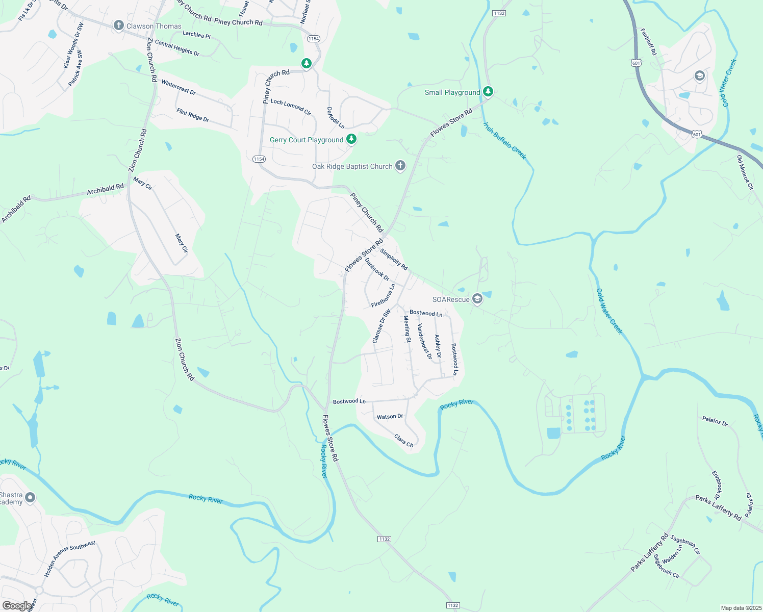 map of restaurants, bars, coffee shops, grocery stores, and more near 6010 Firethorne Lane in Concord