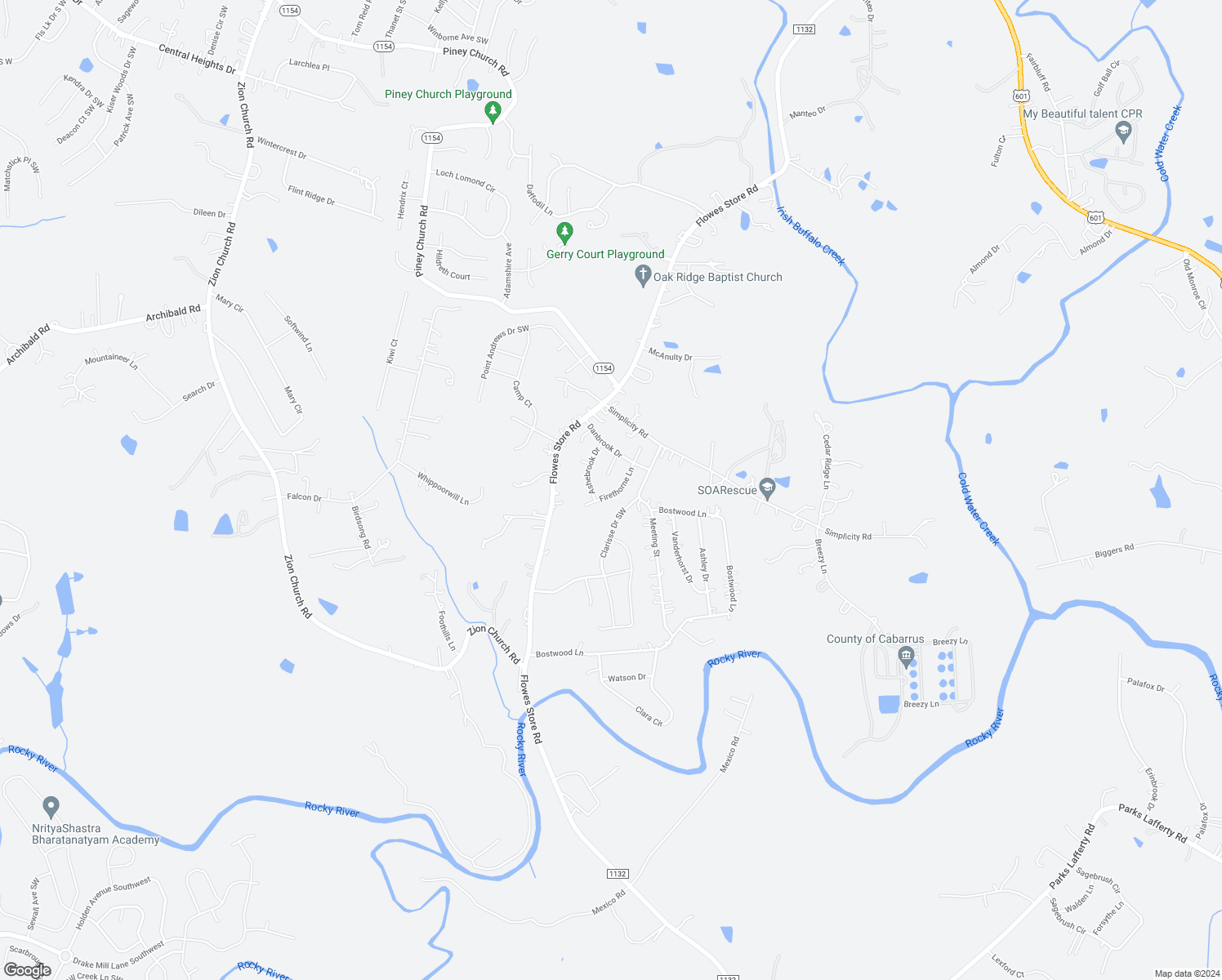 map of restaurants, bars, coffee shops, grocery stores, and more near 6010 Firethorne Lane in Concord