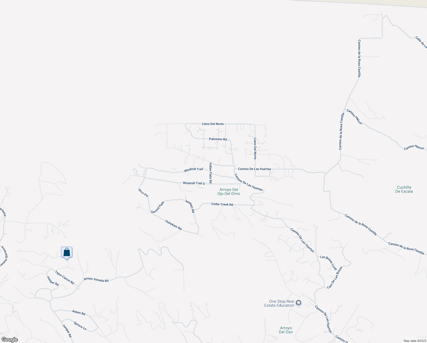 map of restaurants, bars, coffee shops, grocery stores, and more near 154 Windmill Trail in Placitas