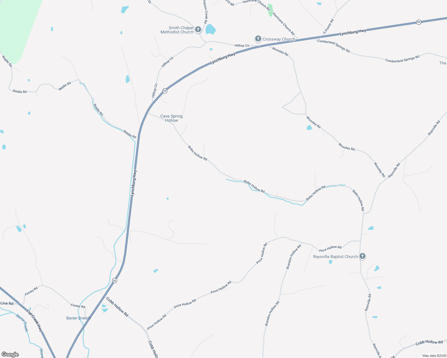 map of restaurants, bars, coffee shops, grocery stores, and more near 830 Bobo Hollow Road in Tullahoma