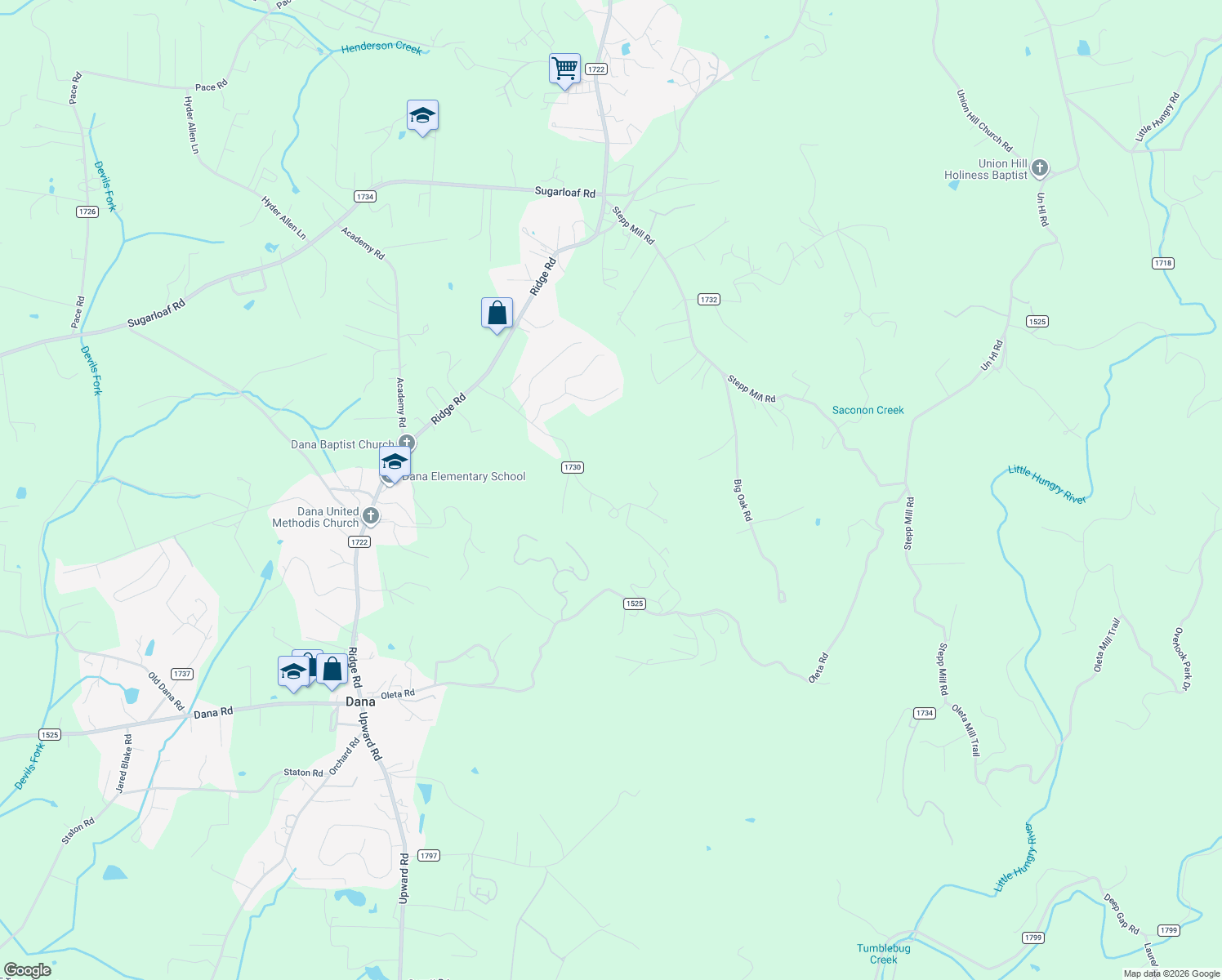 map of restaurants, bars, coffee shops, grocery stores, and more near 541 Owensby Road in Hendersonville