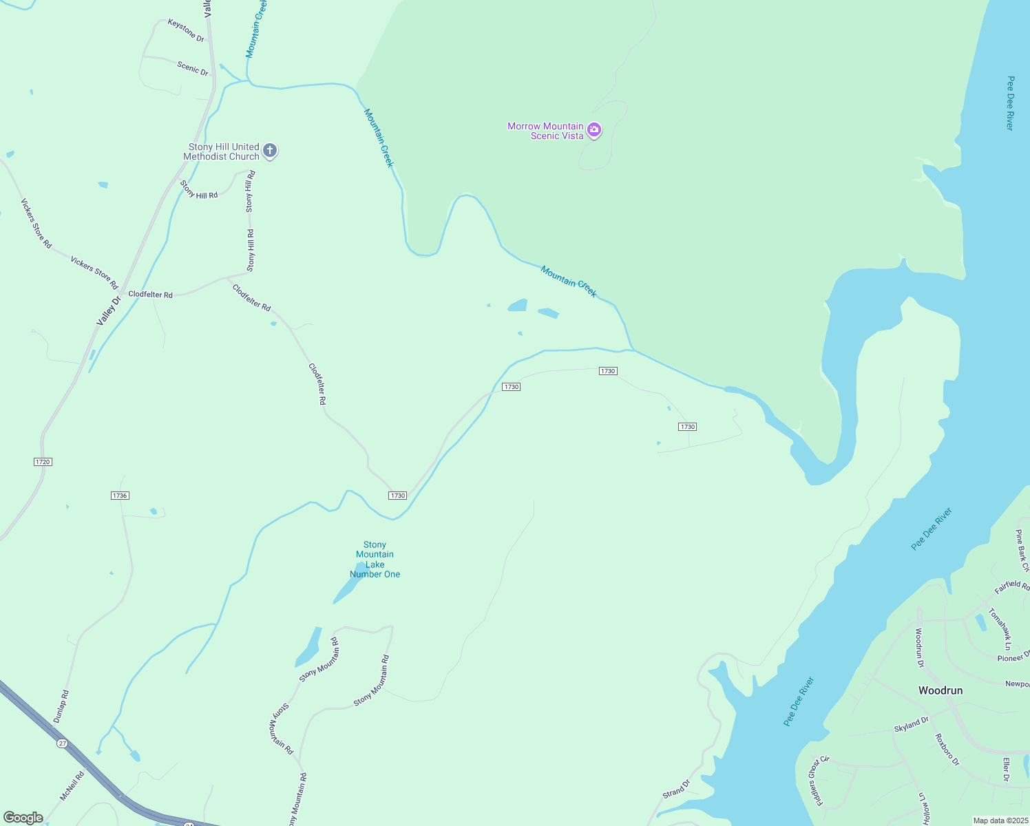 map of restaurants, bars, coffee shops, grocery stores, and more near 48488 Clodfelter Road in Albemarle