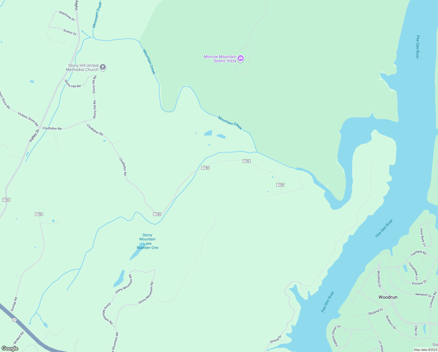 map of restaurants, bars, coffee shops, grocery stores, and more near 48488 Clodfelter Rd in Albemarle