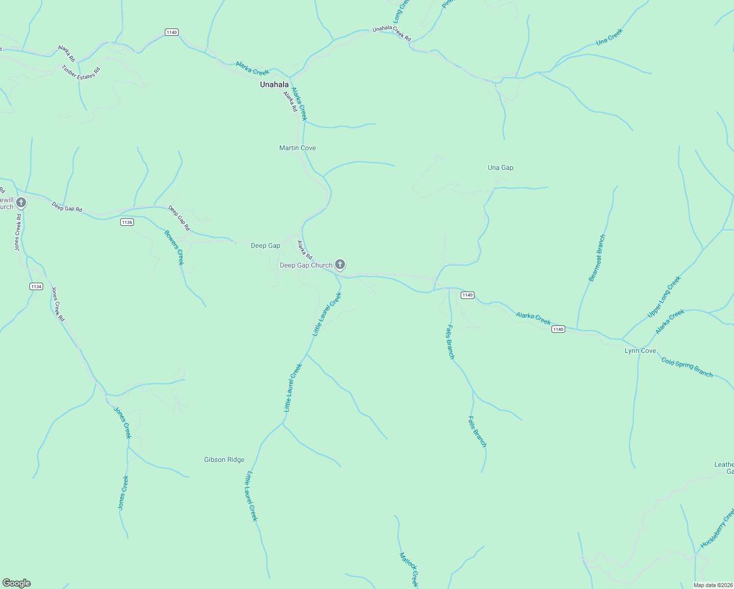 map of restaurants, bars, coffee shops, grocery stores, and more near 8278 Alarka Road in Bryson City