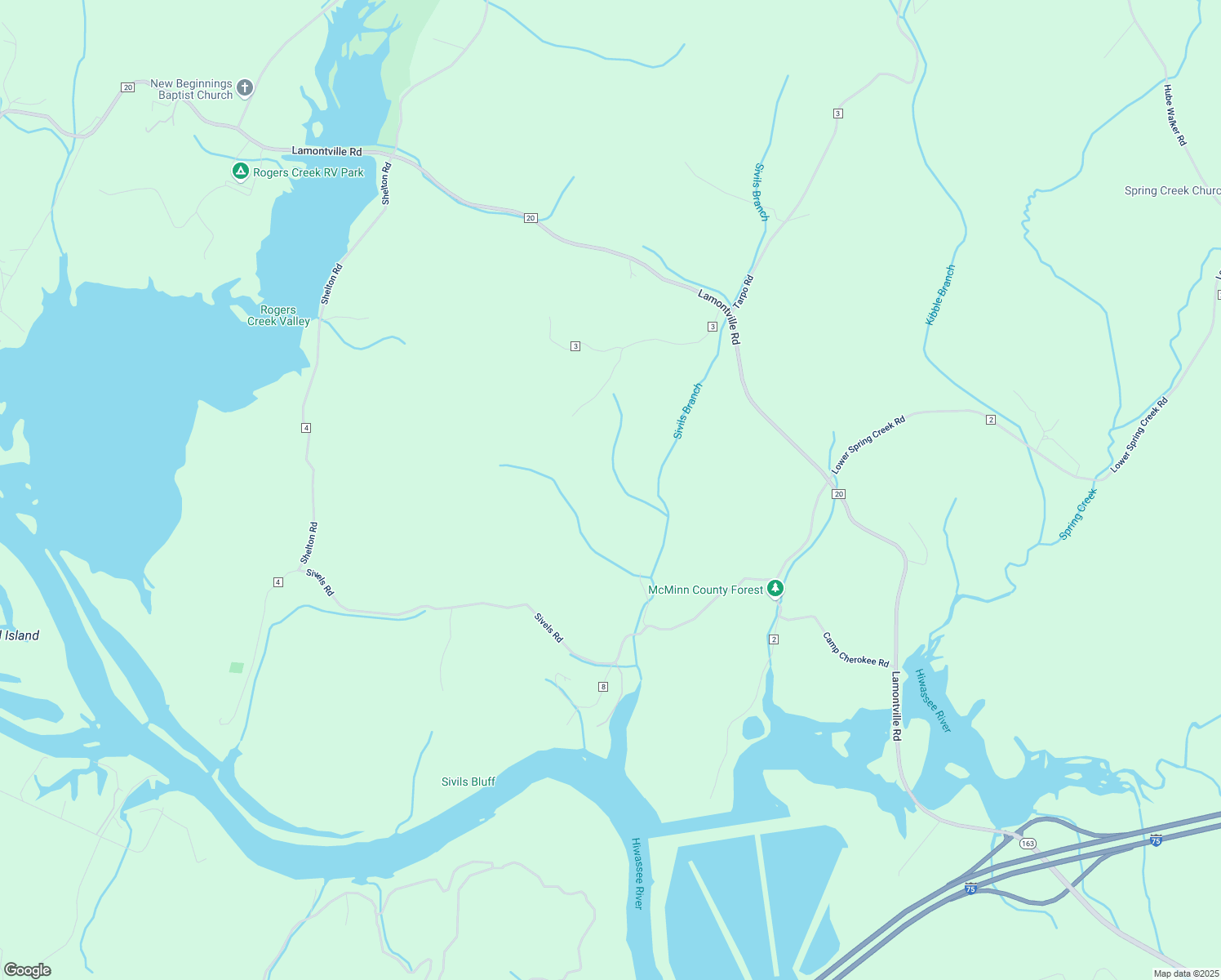 map of restaurants, bars, coffee shops, grocery stores, and more near 474 County Road 5 in Calhoun