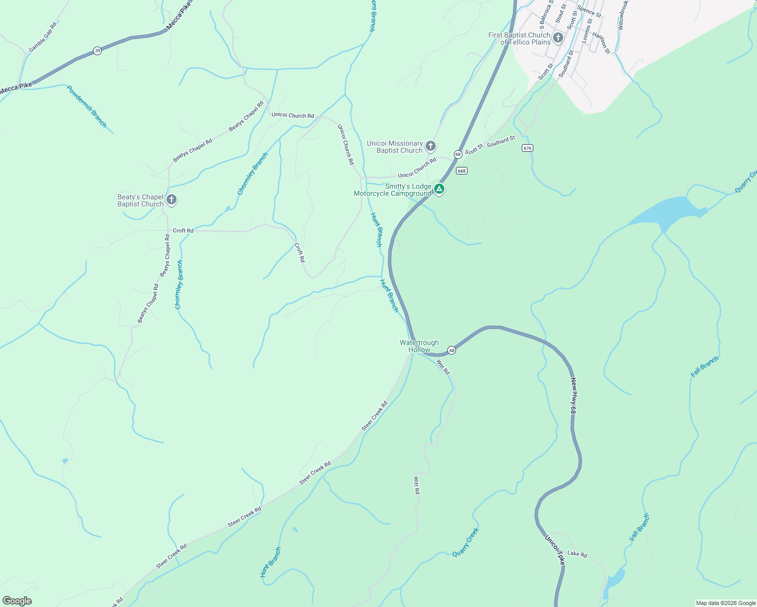 map of restaurants, bars, coffee shops, grocery stores, and more near 115 Martin Road in Tellico Plains
