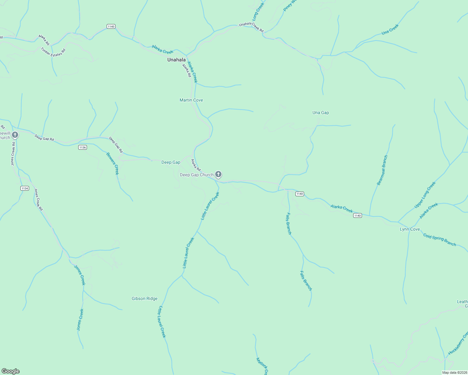 map of restaurants, bars, coffee shops, grocery stores, and more near 8278 Alarka Road in Bryson City