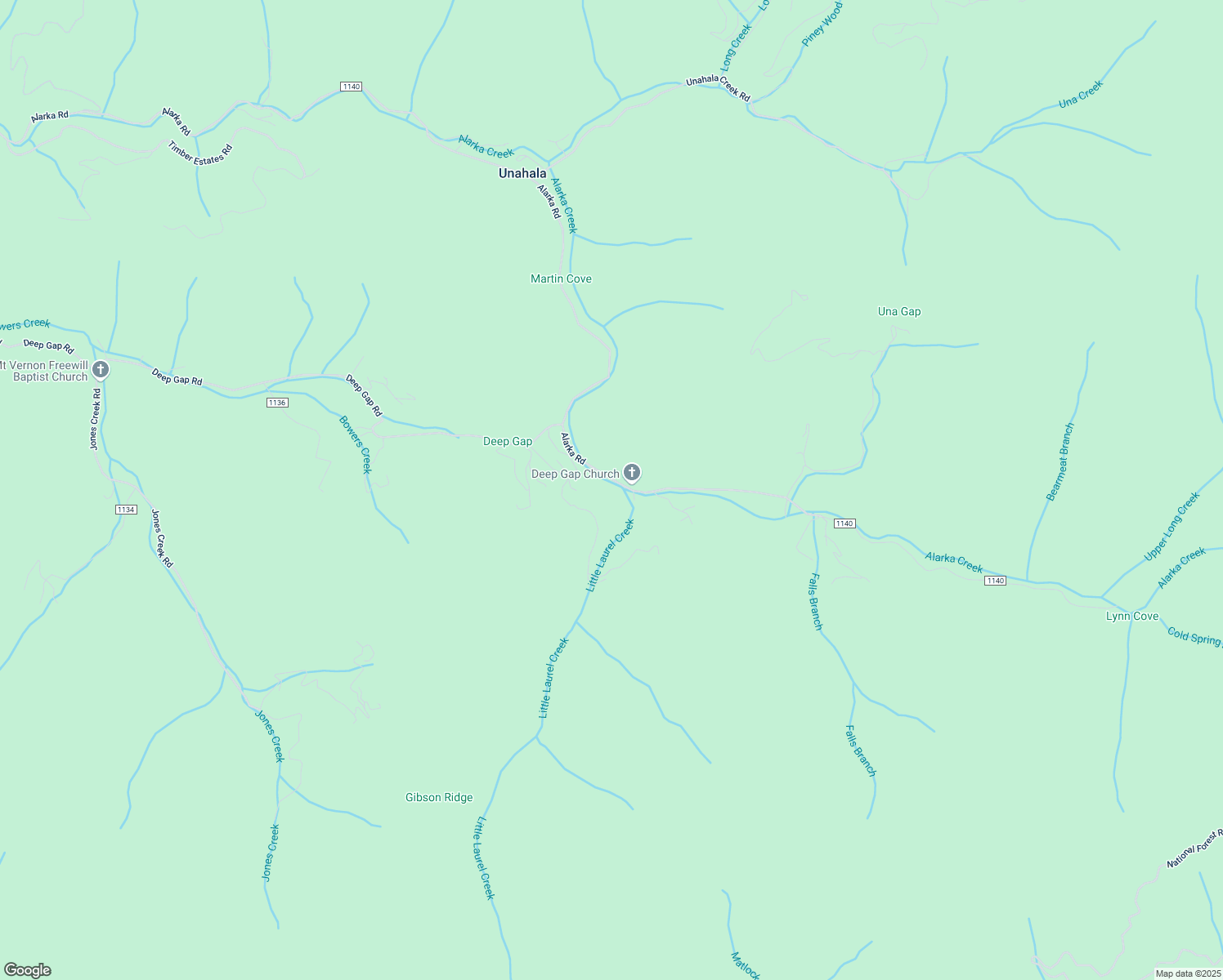 map of restaurants, bars, coffee shops, grocery stores, and more near 8144 Alarka Road in Bryson City