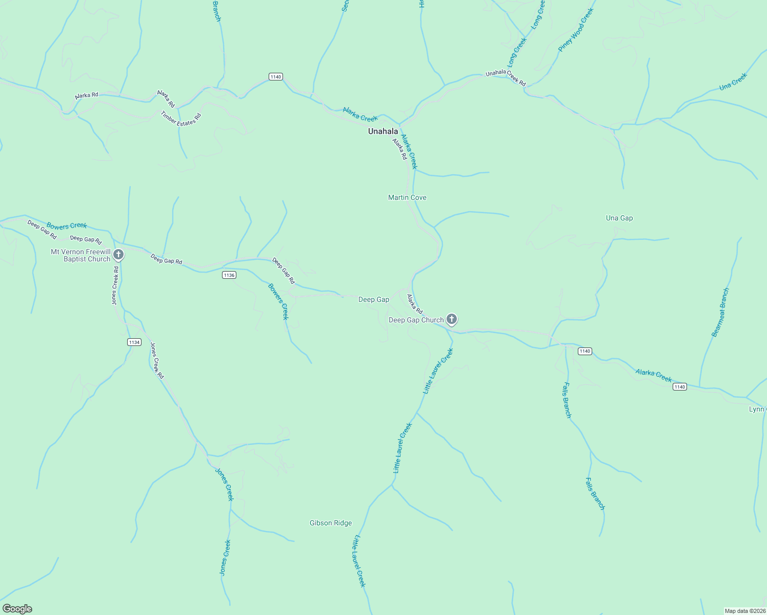 map of restaurants, bars, coffee shops, grocery stores, and more near 2460 Deep Gap Road in Bryson City
