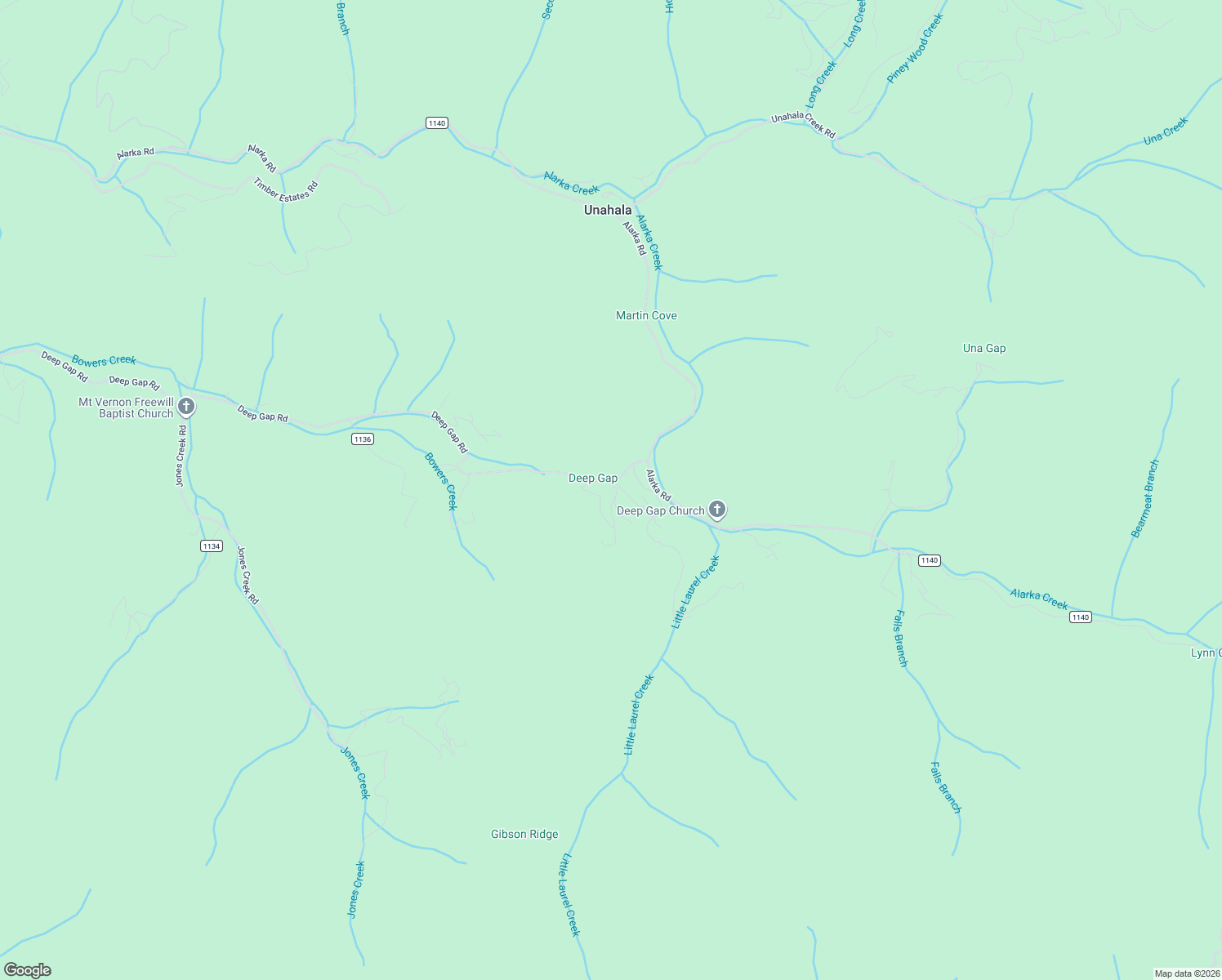 map of restaurants, bars, coffee shops, grocery stores, and more near 2460 Deep Gap Road in Bryson City