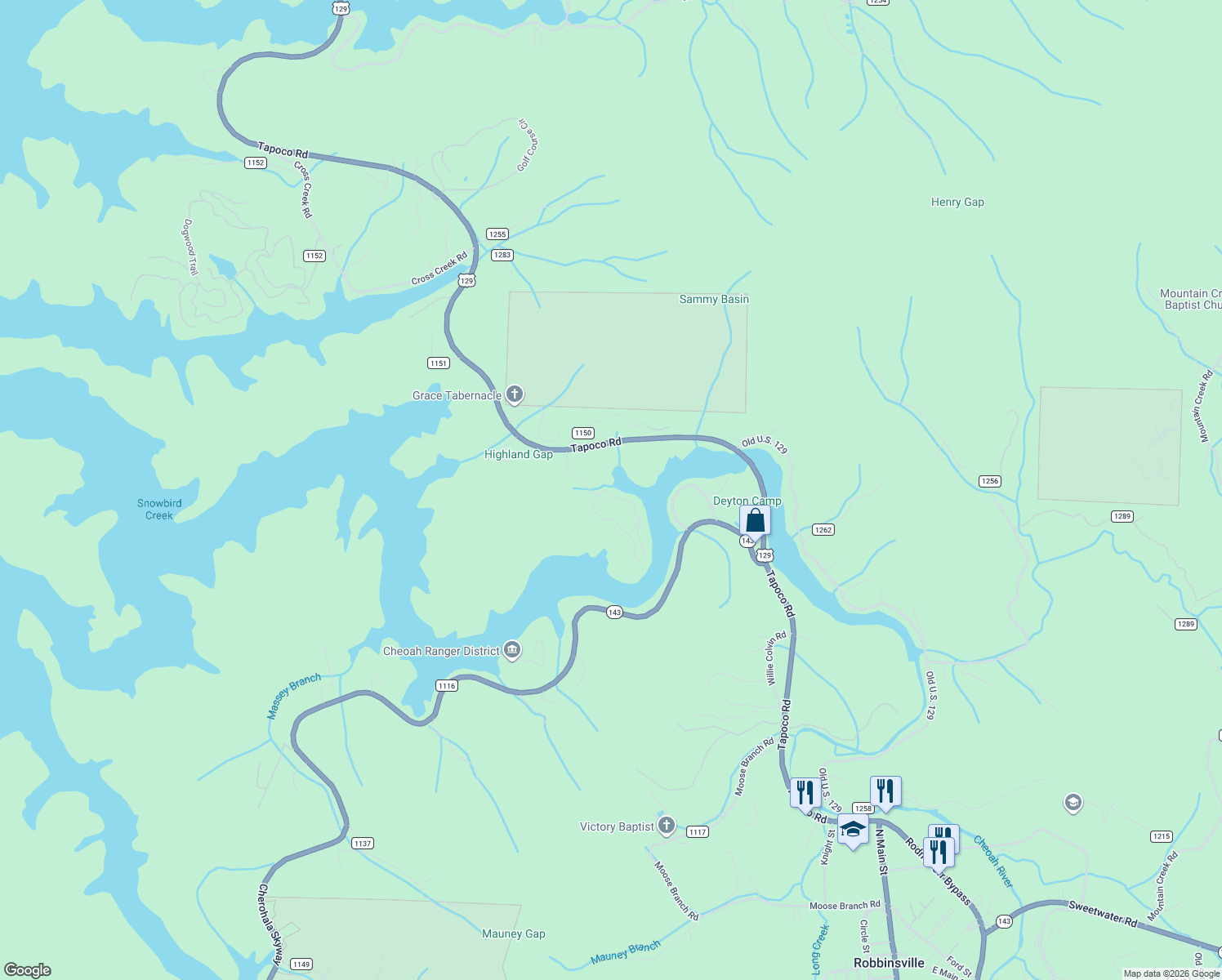 map of restaurants, bars, coffee shops, grocery stores, and more near 520 Castlewood Road in Robbinsville