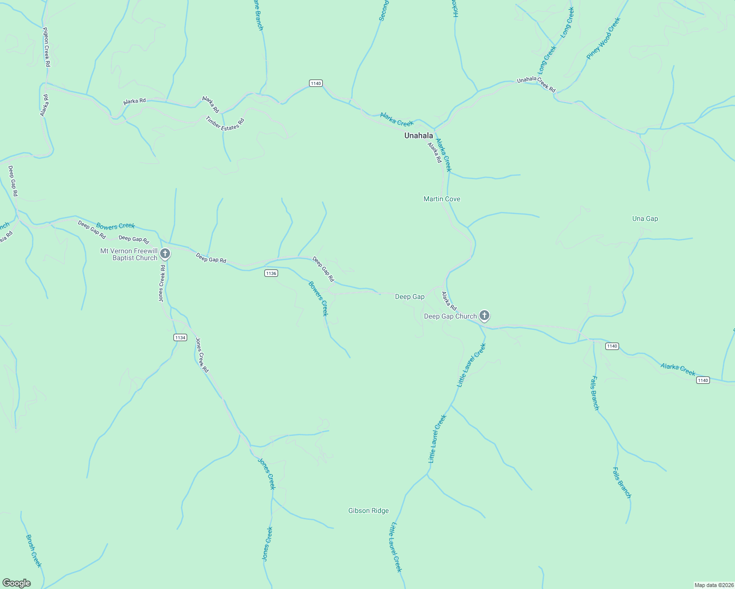 map of restaurants, bars, coffee shops, grocery stores, and more near 2260 Deep Gap Road in Bryson City
