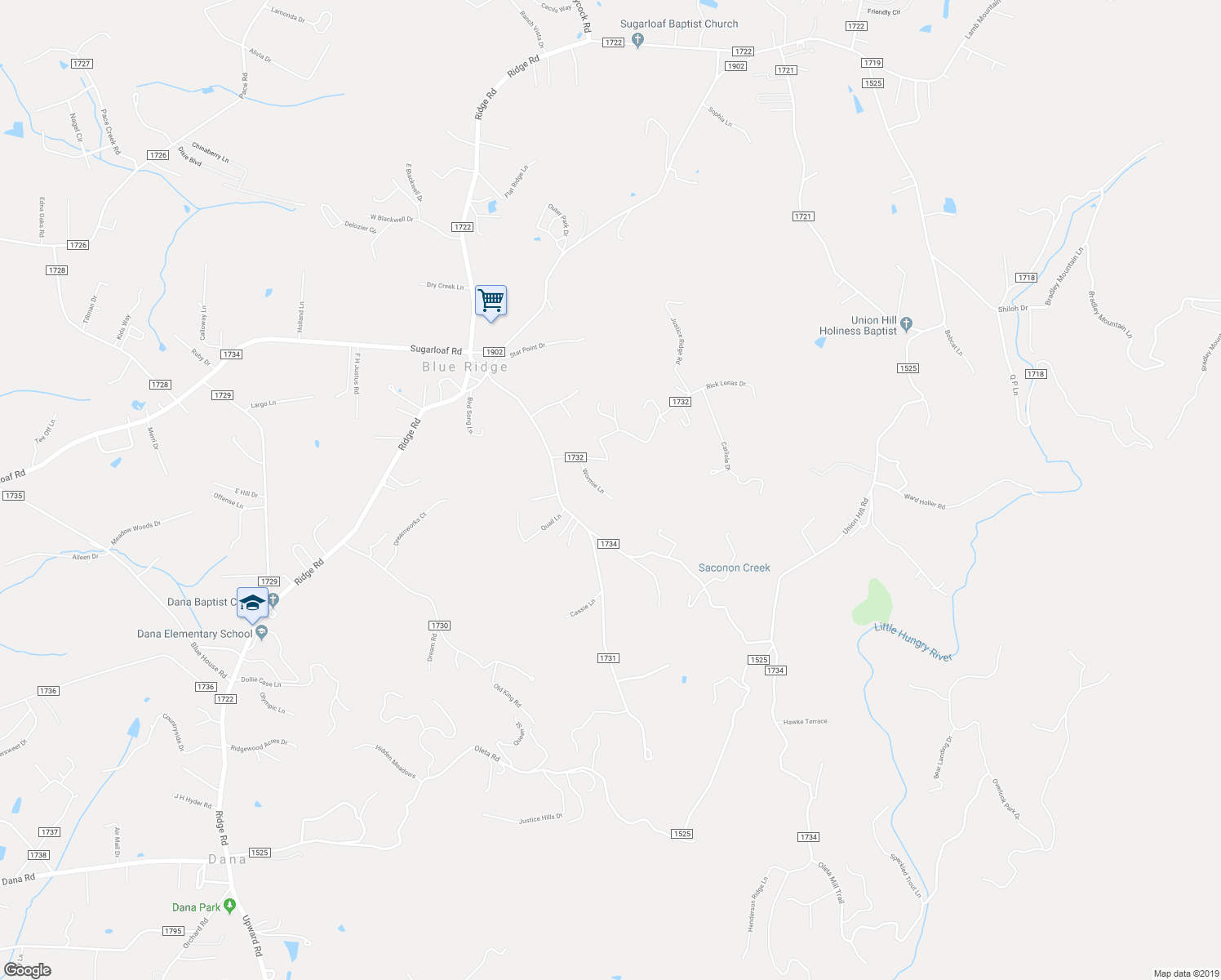 map of restaurants, bars, coffee shops, grocery stores, and more near 205 Wormie Lane in Hendersonville