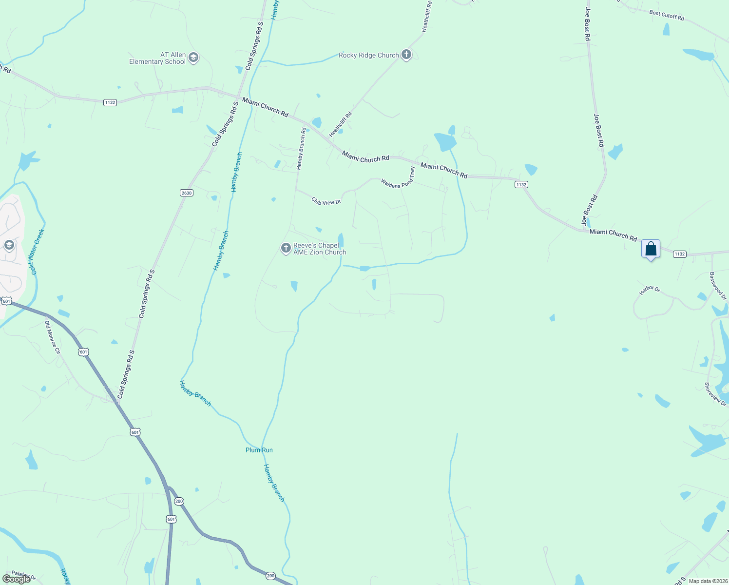 map of restaurants, bars, coffee shops, grocery stores, and more near 5210 Club View Drive in Concord
