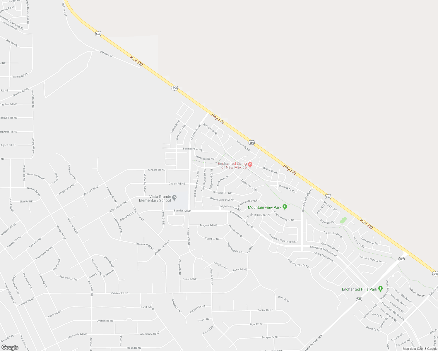 map of restaurants, bars, coffee shops, grocery stores, and more near 5032 Westfield Drive Northeast in Rio Rancho