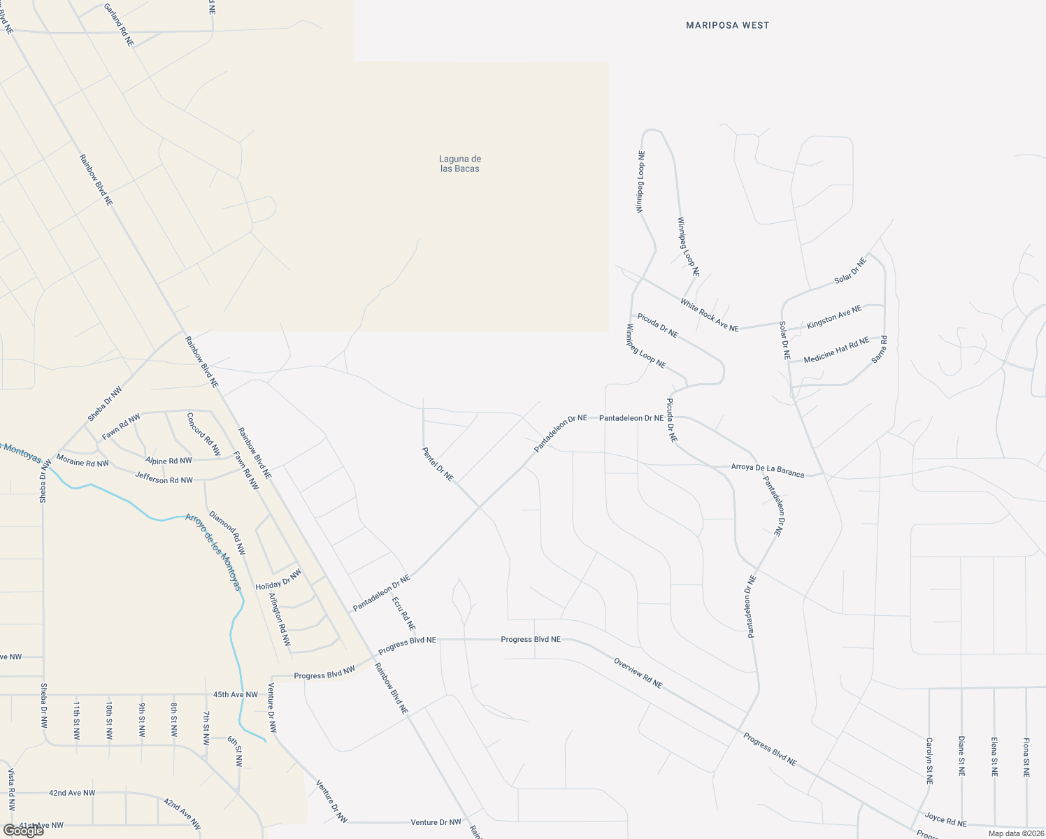 map of restaurants, bars, coffee shops, grocery stores, and more near Comstock Road Northeast in Rio Rancho